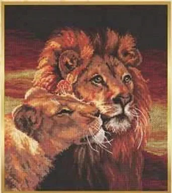 

Набор для шитья Chudesnaya Lion Animal, высокое качество, вышивка, рукоделие, 14CT, наборы для вышивки крестом без печати, декор ручной работы «сделай сам»