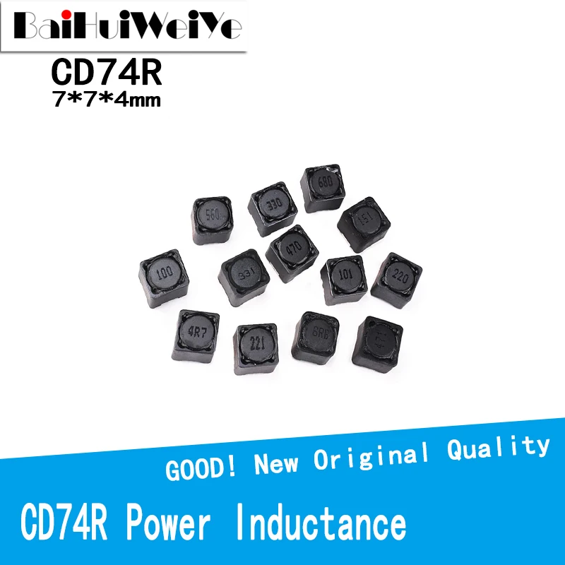 

10Pcs/Lot CDRH74R Power Inductance CD74R CD74 Shielded Inductor SMD Inductor 7*7*4mm 2.2/3.3/4.7/6.8/10/15/22/33/47/68/100-680UH