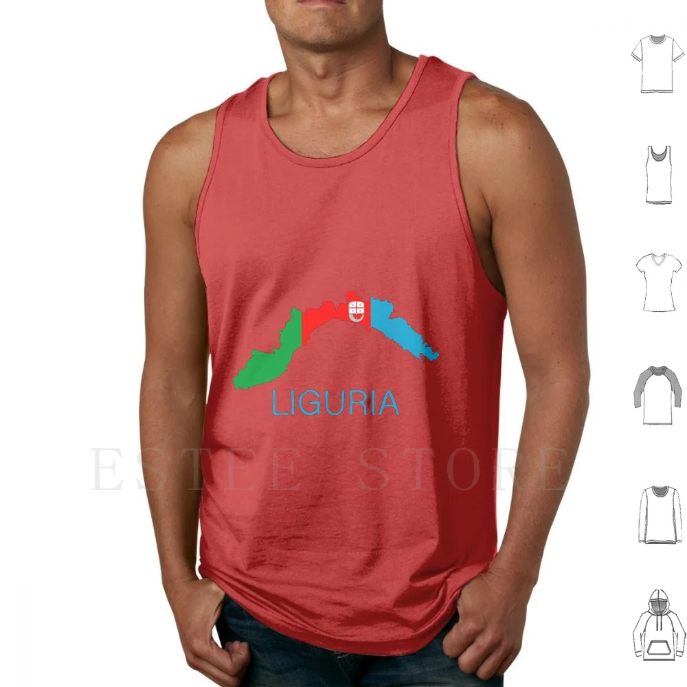 Región de Liguria Camisetas sin mangas Chaleco Sin mangas Liguria Liguria Italia Región de Ligura Italia Liguria Italia Diseño Liguria