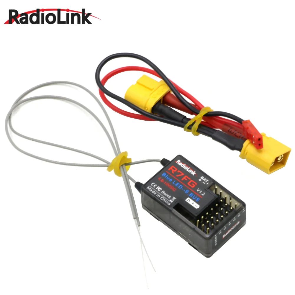 Radiolink-جهاز تحكم عن بعد مع الدوران لسيارة RC ، شاحنة الزاحف ، Wltoys نموذج ، R6FG ، R7FG ، V2 ، 4 CH ، FHSS