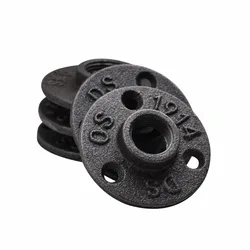 Ferro ou Liga de Alumínio Encaixe De Tubulação, Flange Pedaço, Flanges de Ferro Fundido, Wall Mount Piso, Antique Hardware Tool, DN15, DN20, 1Pc
