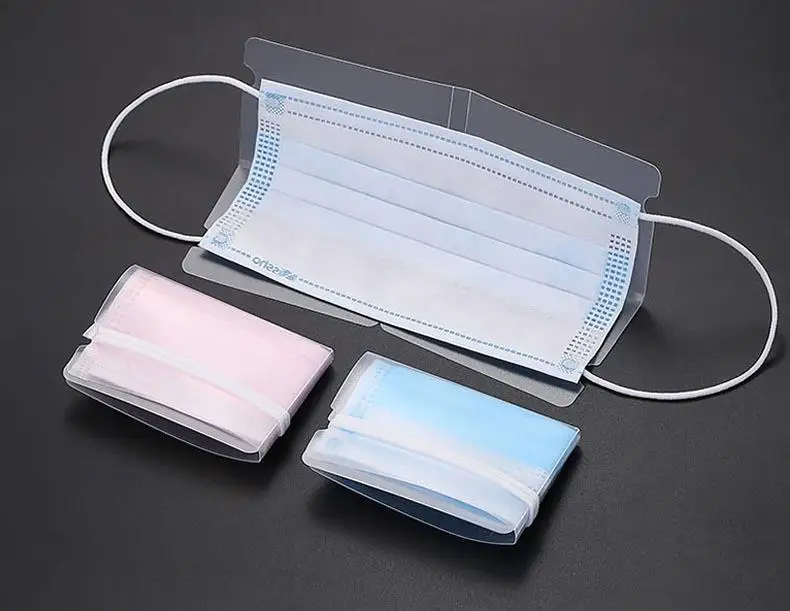 3000pcs Foldable Portable PP Plastic Face Mask Storage Clip Folder Storage Box Holder Case Mask Sheet Organizer SN3480