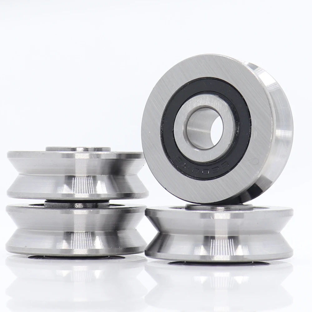 

V10371214 V Groove Sealed Ball Bearing (4PCS) 10*37*12*14 mm Pulley Wheel Bearings V6/3 V7/3 V8/3 Guide Track Rlooer Bearing