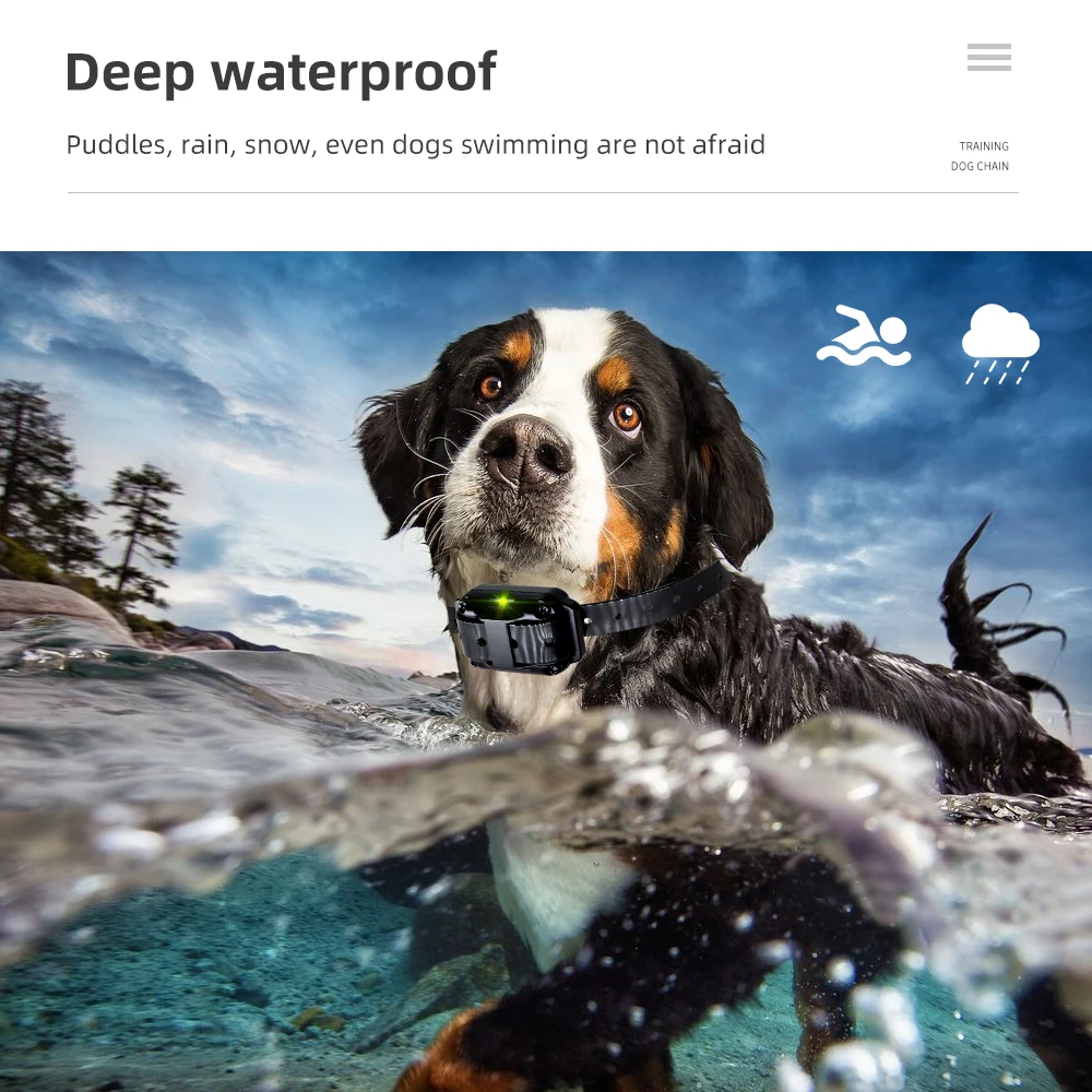 Imagem -06 - Coleira para Treino de Controlo Remoto Anti Latidos Vibração de Choque Som Recarregável Elétrico Ficha eu 800m 1000m
