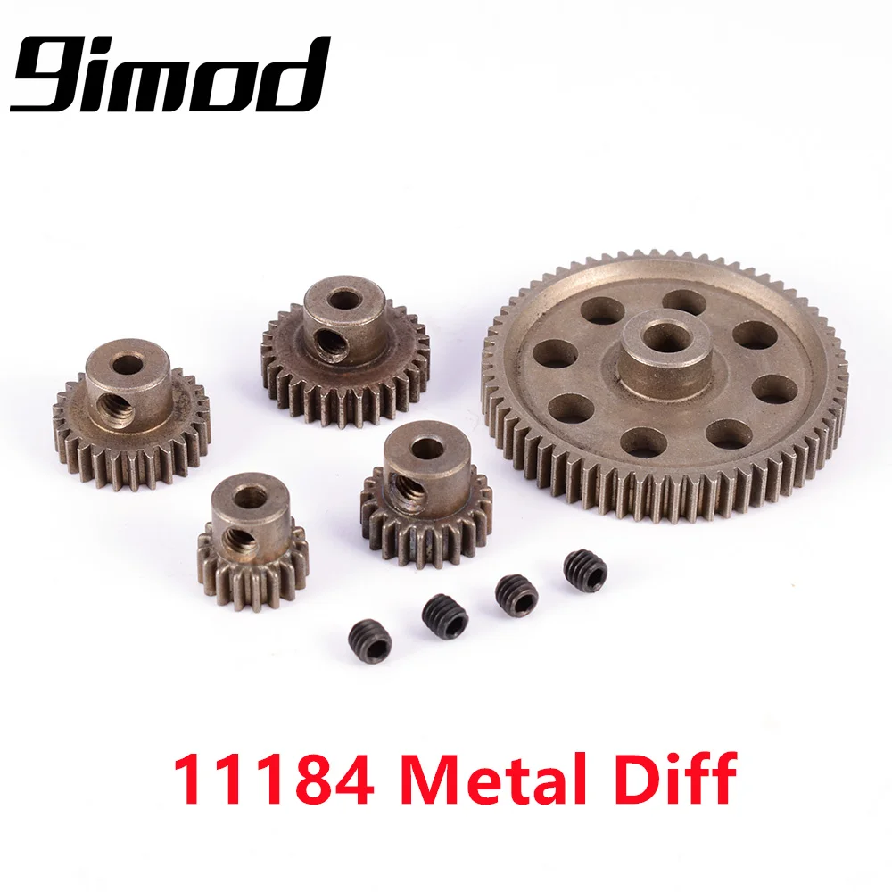 Engranaje principal de Metal para camión teledirigido, engranaje de piñón de Motor de 64T 11184, 17T, 21T, 26T, 29T, HSP, Himoto, Amax, Redcat Exceed 11181, pieza 1/10