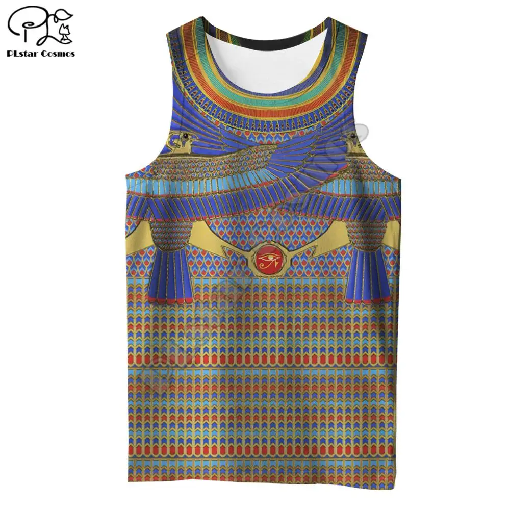 PLstar Cosmos Horus Egyptian God Eye of Egypt Pharaoh Anubis face Symbol 3DPrint Unisex Summer Vest/Tank Top Mens Womens  s-2