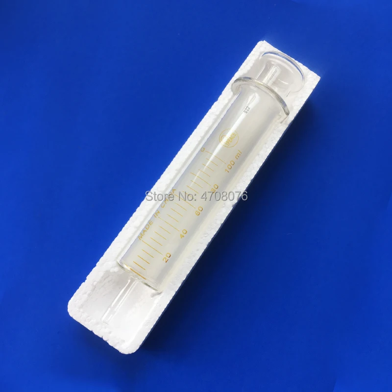 100ml/6pcs Glass syringe big mouth Needle tubing without pinhead Glass pipette Single nipple for glycerin inject reusable