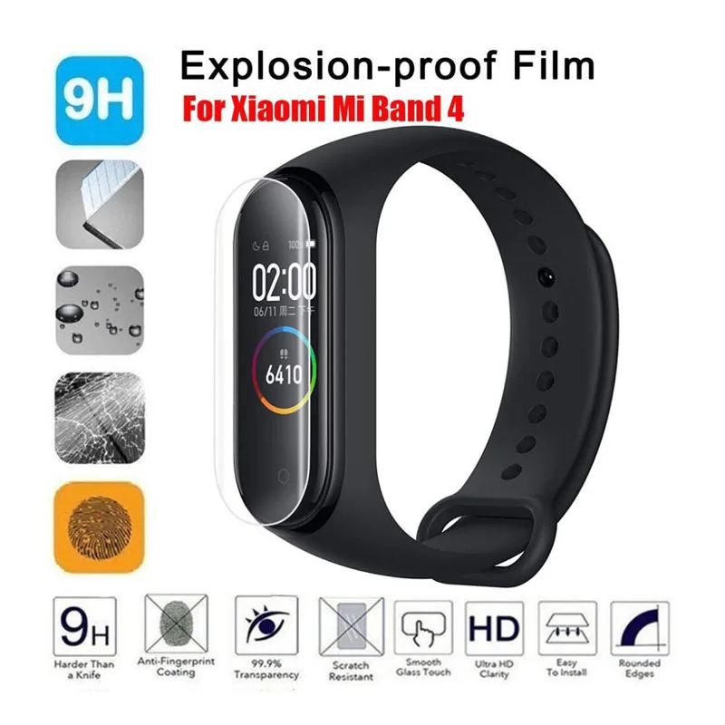 5 قطعة بولي TPU لينة التغطية الكاملة فيلم واقية الحرس ل شاومي Mi الفرقة 4 Miband 3 الذكية معصمه حامي الشاشة غطاء
