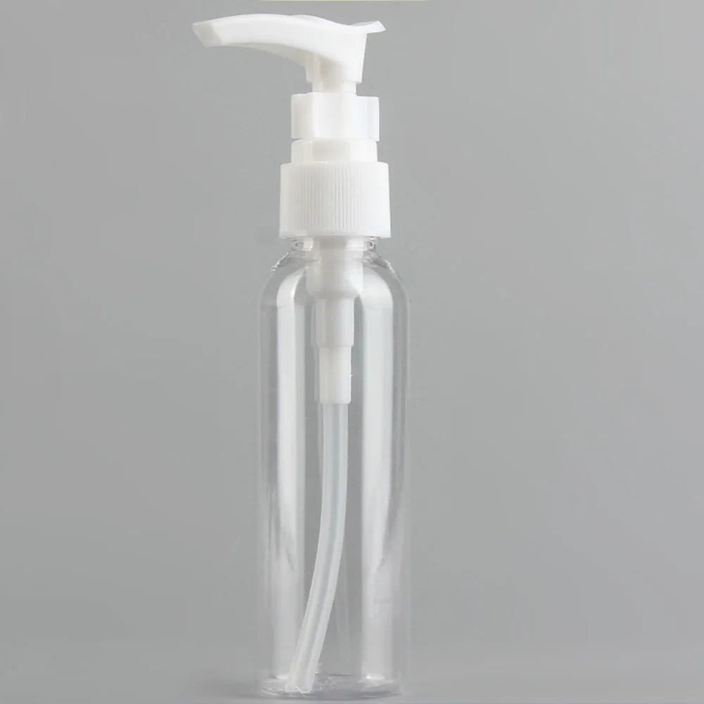 

5pcs 100ml Refillable transparency Squeeze plastic lotion bottle with pump sprayer PET Plastic Portable lotion Bottle