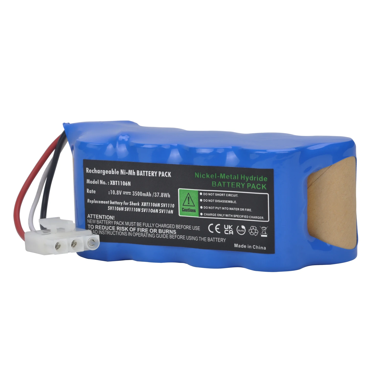 10.8V 3500mAh Battery Compatible with Shark XBT1106N SV1110 SV1106N SV1110N SV11O6N SV116N Cordless Stick Vacuum