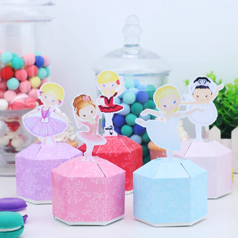 

Ballerinas Ballet Favor Box Candy Box Gift Box Birthday Party Supplies Party Bags Invitations Hanging Decor Cake Topper Banner