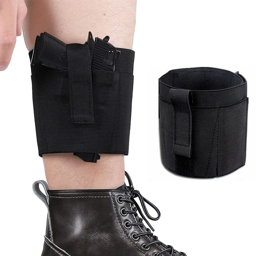 Universal Ankle Holster for Pistol Concealed Carry Drop Leg Gun Holder Pouch Elastic Strap for Right Left Leg Hunting Gear