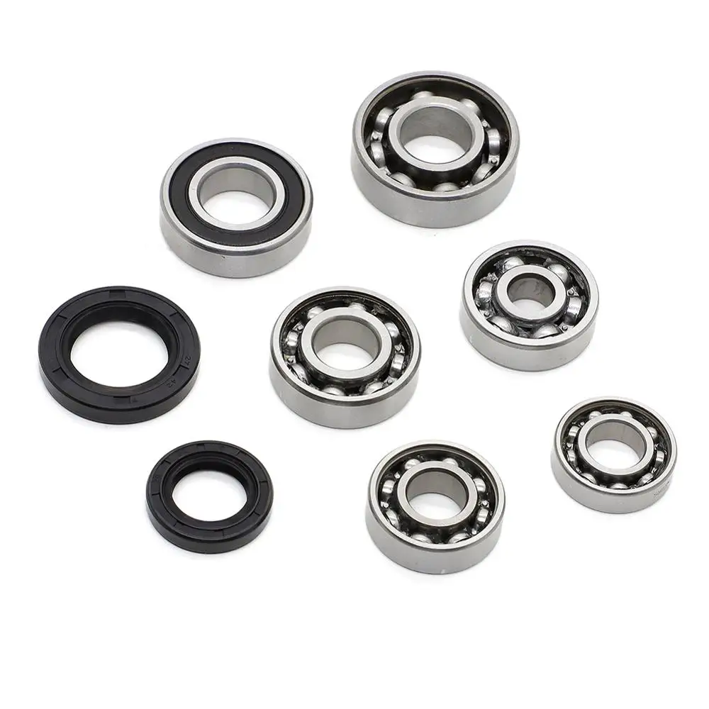 For GY6 125CC HIGH PERFORMANCE TRANSMISSION CASE BEARING SET Oil Seals Replacement Parts 6202 6203 6004LU 6301 6204 6002