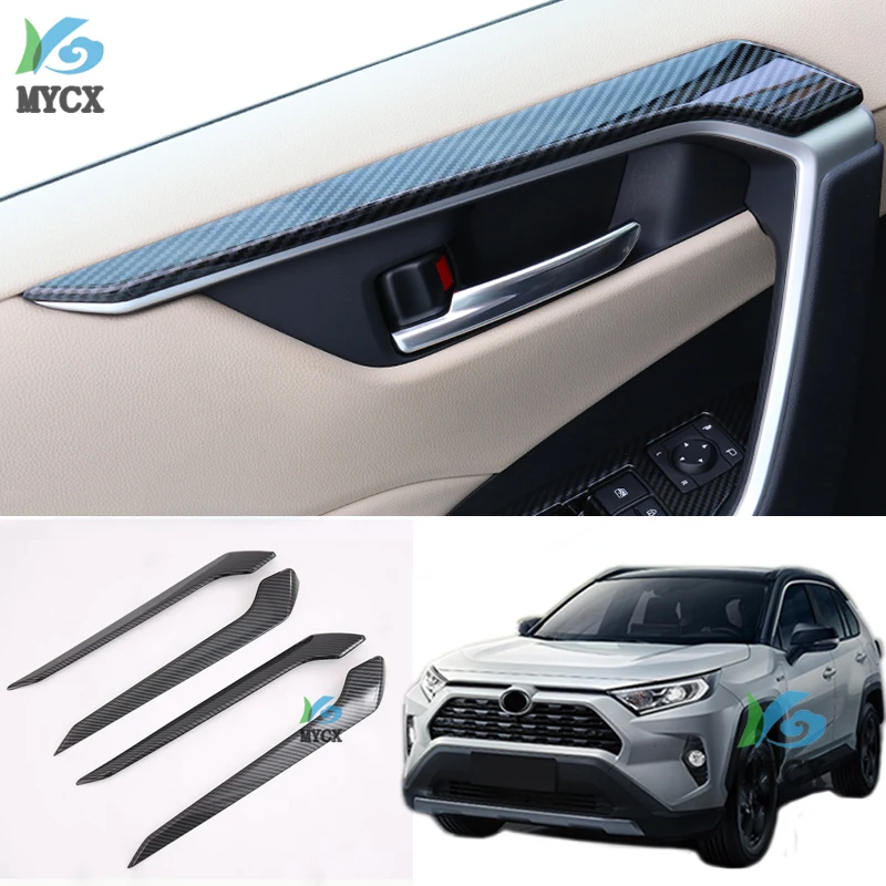 

for toyota rav4 rav 4 xa50 2019 2020 interior accessories Inner Door Handles Frame Strip Decoration cover Trim