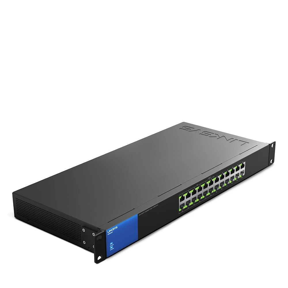 LINKSYS LGS124P PoE+ Switch 16-Port Business Desktop Gigabit Wired Connection Speed Up To 1,000 Mbps 24 Gigabit Ethernet