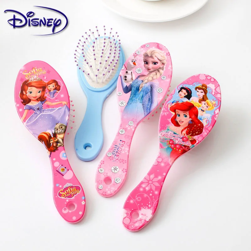 Princess Minnie Frozen Comb Cartoon Cute Beauty fashion toys Curly Hair Brush Combs Anti-static Brush Comb Disney