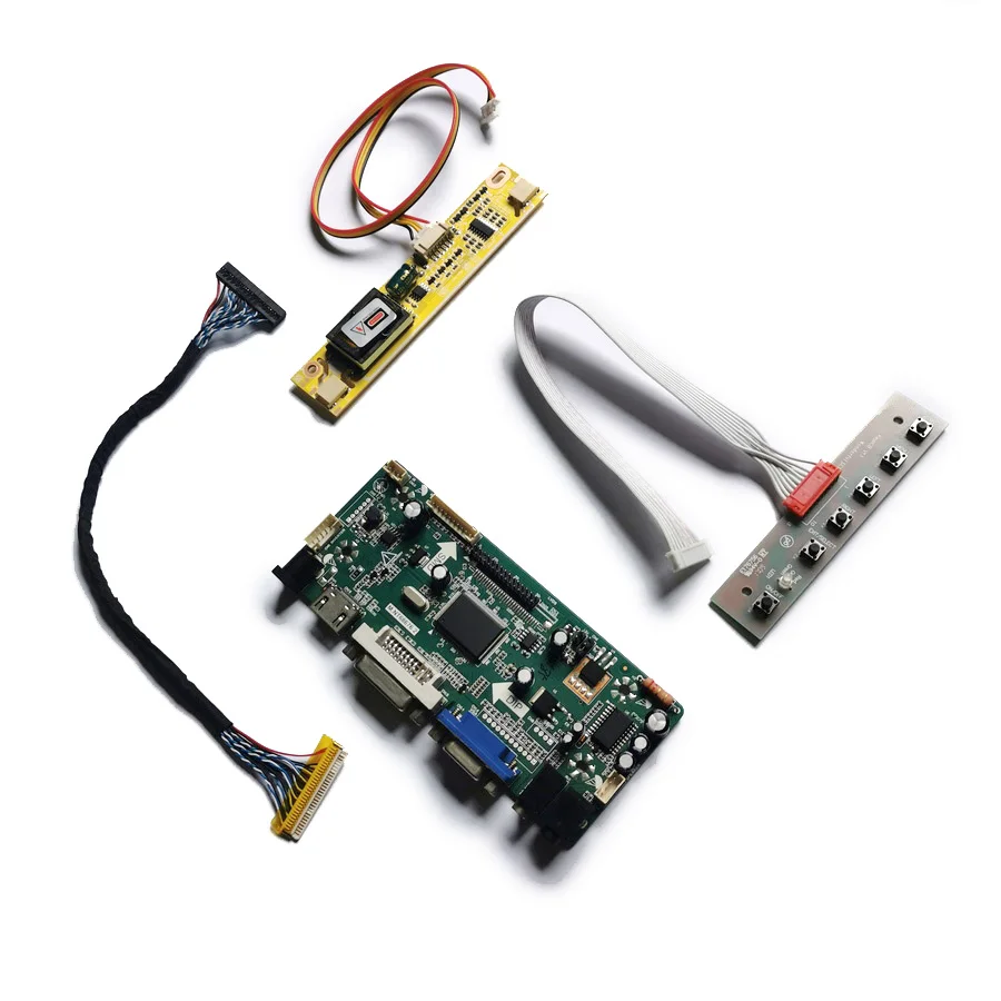 

Для LQ170M1LA04/LQ170M1LA4B/LQ170M1LA4G 2-CCFL M.NT68676 Комплект платы контроллера монитора LVDS 30-контактная матрица 1920x1200 HDMI + VGA + DVI