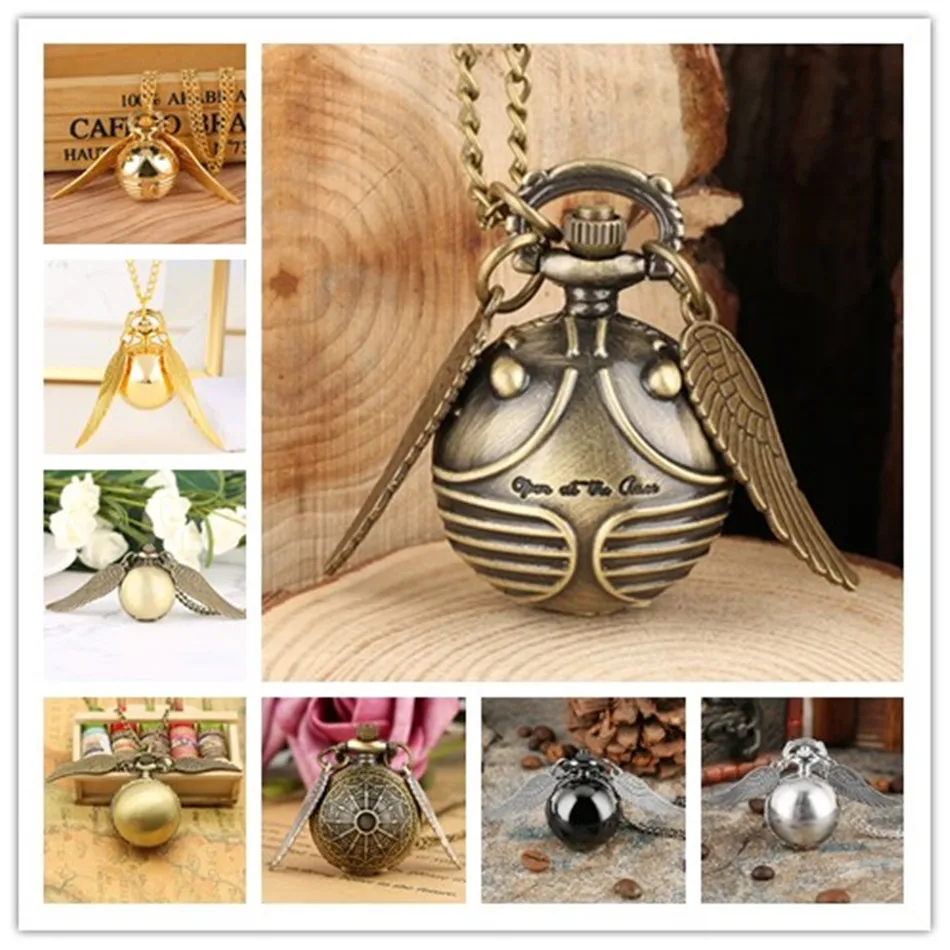 Exquisite Tiny Cute Ball Shaped Necklace Pendant Pocket Watch Quartz Movement Pocket Clock Gifts Kids Men Women