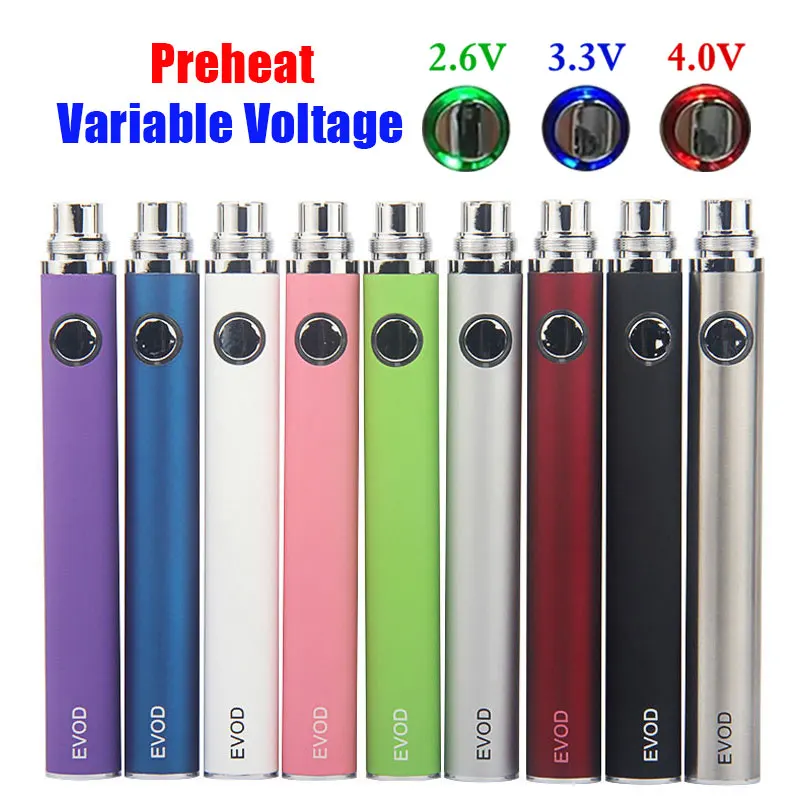 Ego-T 1100mAh EVOD Battery Preheat Variable Voltage Electronic Cigarette For CE4 CE5 Evod H2 T3S Atomizer