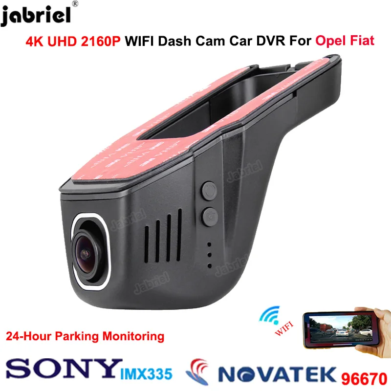 

4K Wifi Car DVR Dash Cam for FIAT 500 grande punto F595 500e 500L 595C 500X Argo Tipo for OPEL astra corsa insignia Grandland