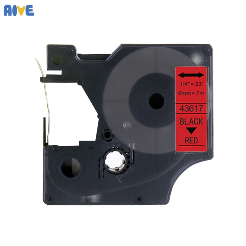 Aive 6MM Multicolor 43610 43618 43613 43612 black on white Compatible Dymo D1 Label Tapes for Dymo label manager LM160 LM280 PNP