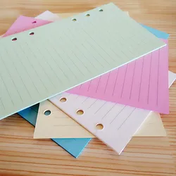 50 Sheet A5 A6 Loose-leaf Colorful Refill Inner Page Line Blank Grid Inner Page Inside Paper Stationery