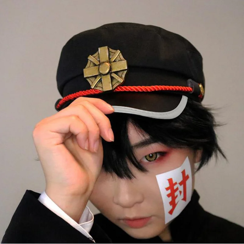 Earth-Bound Boy Hanako-Kun หมวกป้ายโลหะ Sunshade หมวก Cosplay รุ่นเดิมของดอกไม้-Kun หมวกอะนิเมะ