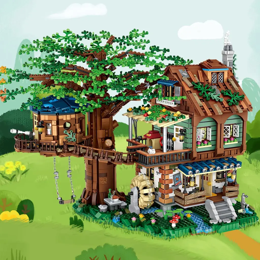 

LOZ member store tree house small particles assembled building blocks yearning for adults three-dimensional difficult toys