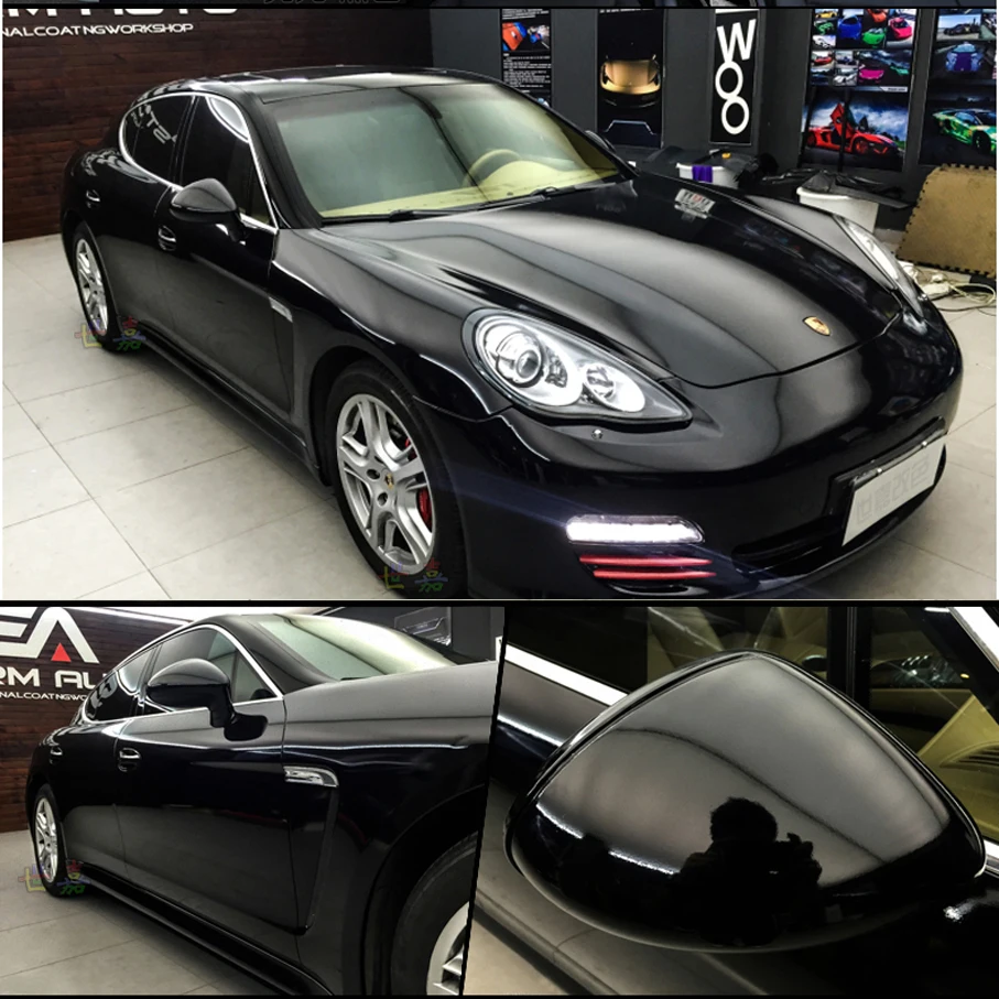 

152cm*200cm High Glossy Piano Black Vinyl Wrap Film Sticker Glossy Black Self Adhesive Vinyl for car bonnet wrap