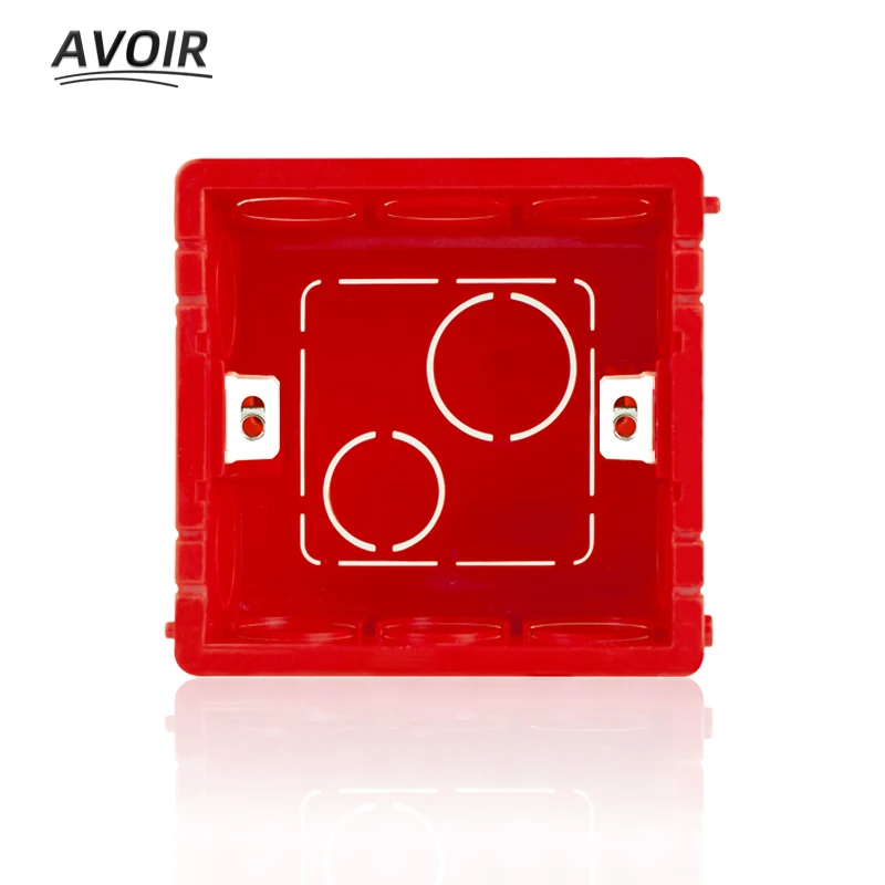 Avoir Junction Box Installation Dark Box Wall Socket Switch Box 86 Type 40mm Deep Back Box White Red Blue Plastic Wiring Box