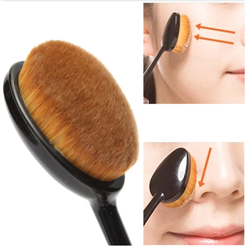 Flexible Plastic Professional Toothbrush Shaped Handle Makeup Brushes Foundation Powder Make Up Brush Cosmetic Makeup Tools