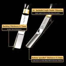 Wide Leather Skiving Tool M390 Steel #3