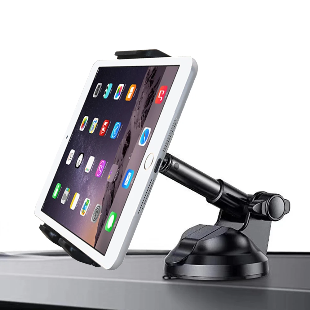 4-12.9 Inch Tablet Phone Stand for Ipad Air Mini 1 2 3 4 Strong Suction Tablet Car Holder Stand for iPhone Samsung huawei pad PC