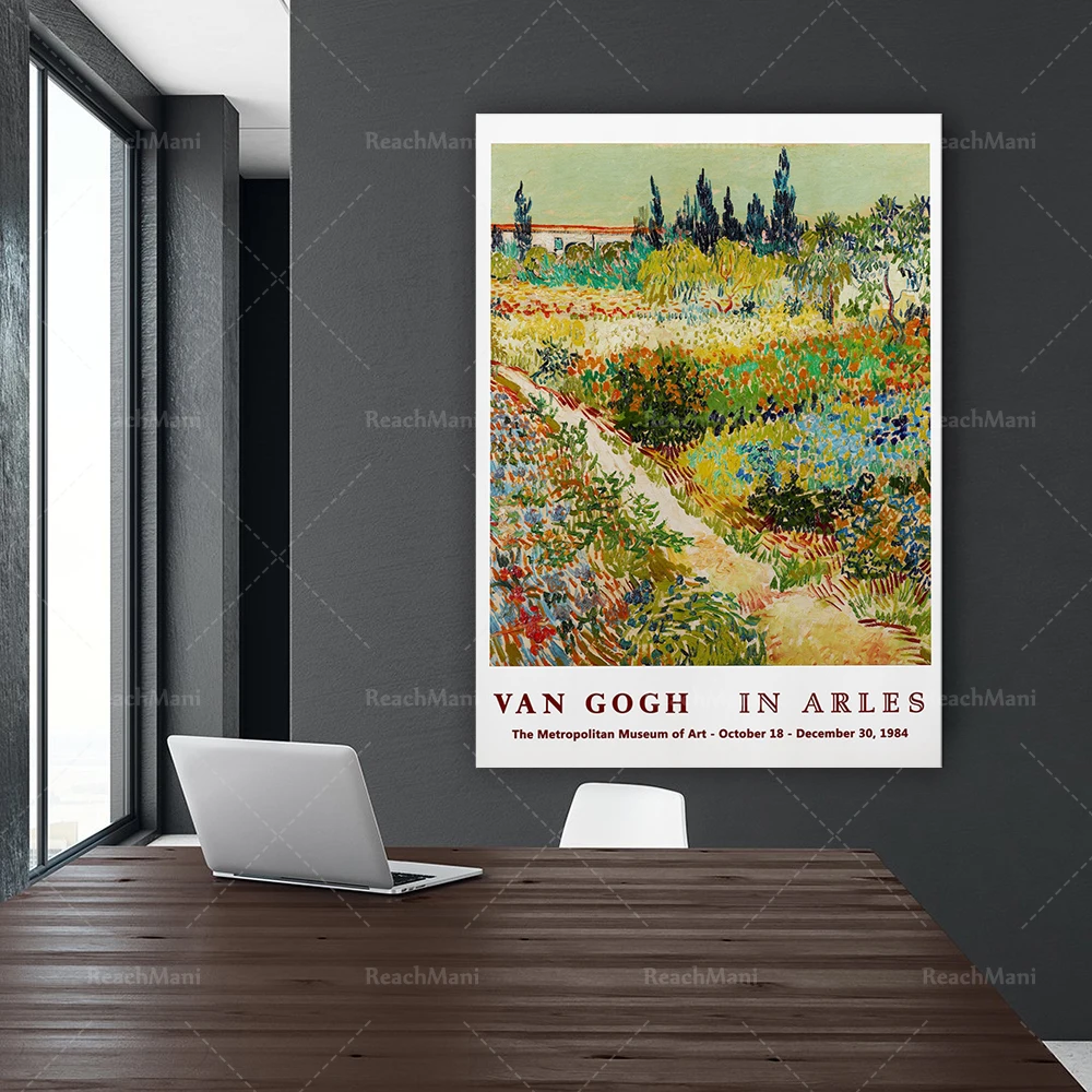 Van Gogh In Arles Exhibition Poster Vintage Art Print High Quality Printable Van Gogh Art