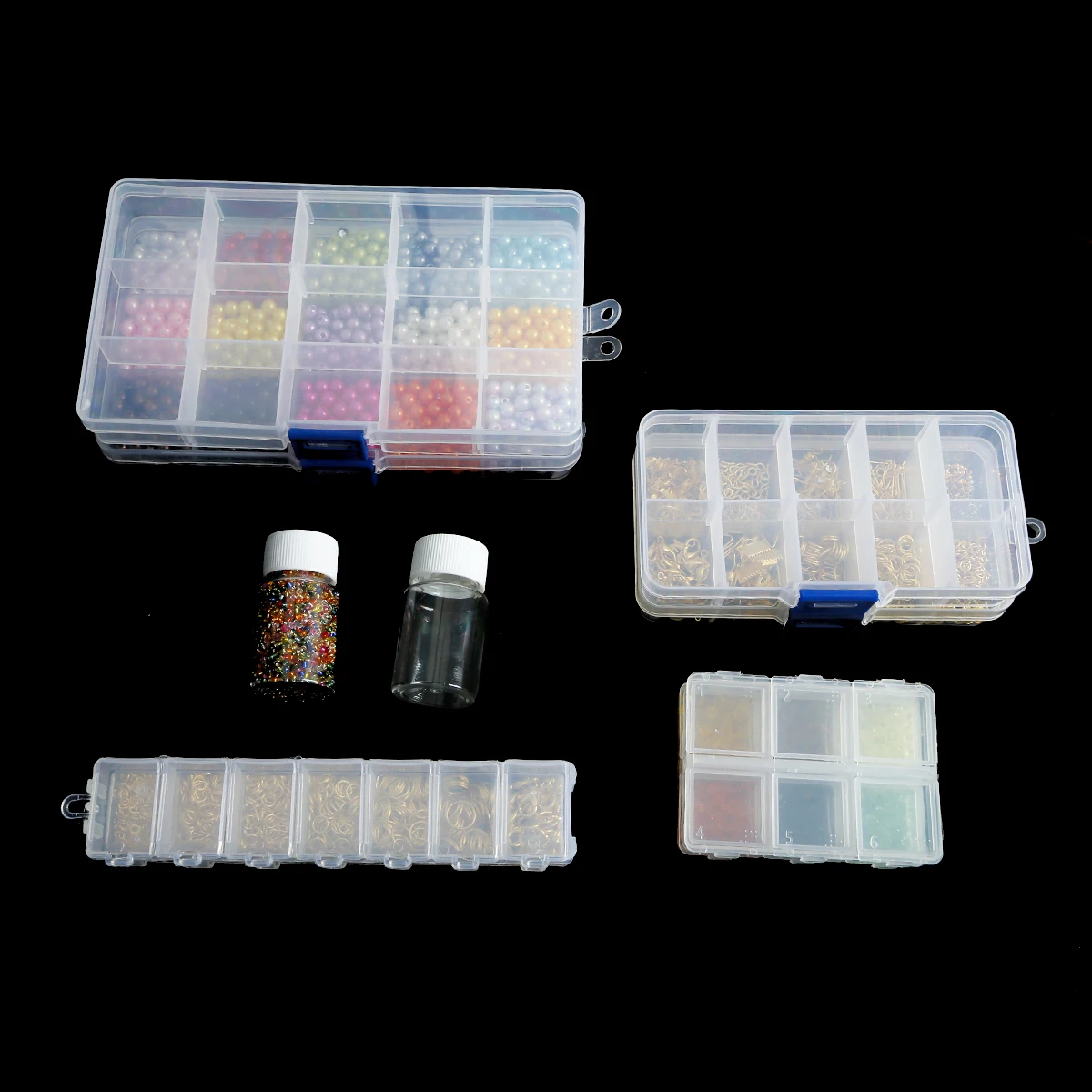 1-5pcs Multisize Plastic Storage Box Compartment Adjustable Container for Sewing Embroidery Cases plastics Boxes Container Tools