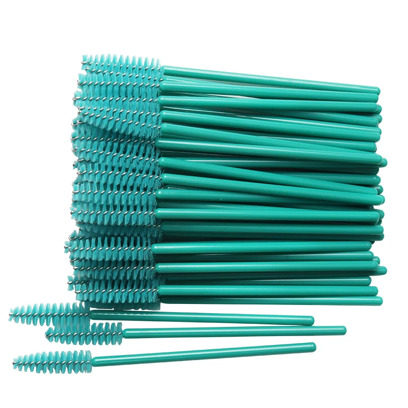 50 Stück Einweg-Nylon-Mascara-Applikatoren Wimpernbürsten für Wimpernverlängerung Damen Make-up Pinsel Werkzeuge – Detail 10