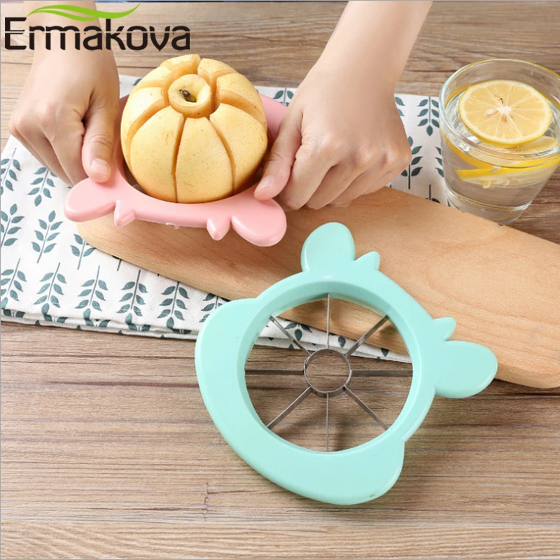 ERMAKOVA Apple Slicer Corer Remover Wedger Stainless Steel Pear Slicer Divider Cutter 8 Slices Fruit Vegetable Tools Gadget