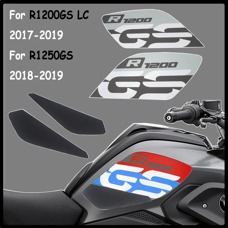 

Motorcycles Tank Pads Soft Rubber Stickers Side Pad Gas Fuel Grip Decals For BMW R1200GS R1250GS Adventure 2017+