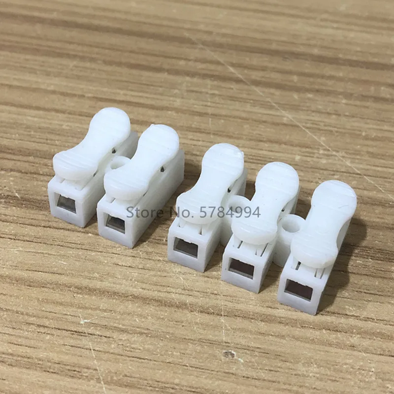 100PCS 2P 3P CH-2 CH-3 G7 Spring Wire Quick Connector Splice No Welding Screws Cable Clamp Terminal 2 3 Way Fit Led Strip