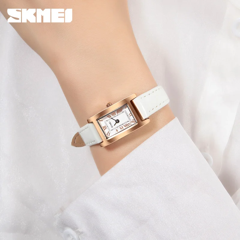 2021 New Women\'s Quartz Watch Luxury Brand SKMEI Wristwatch Ladies Casual Dress Bracelet Leather Quartz Watches Original Design