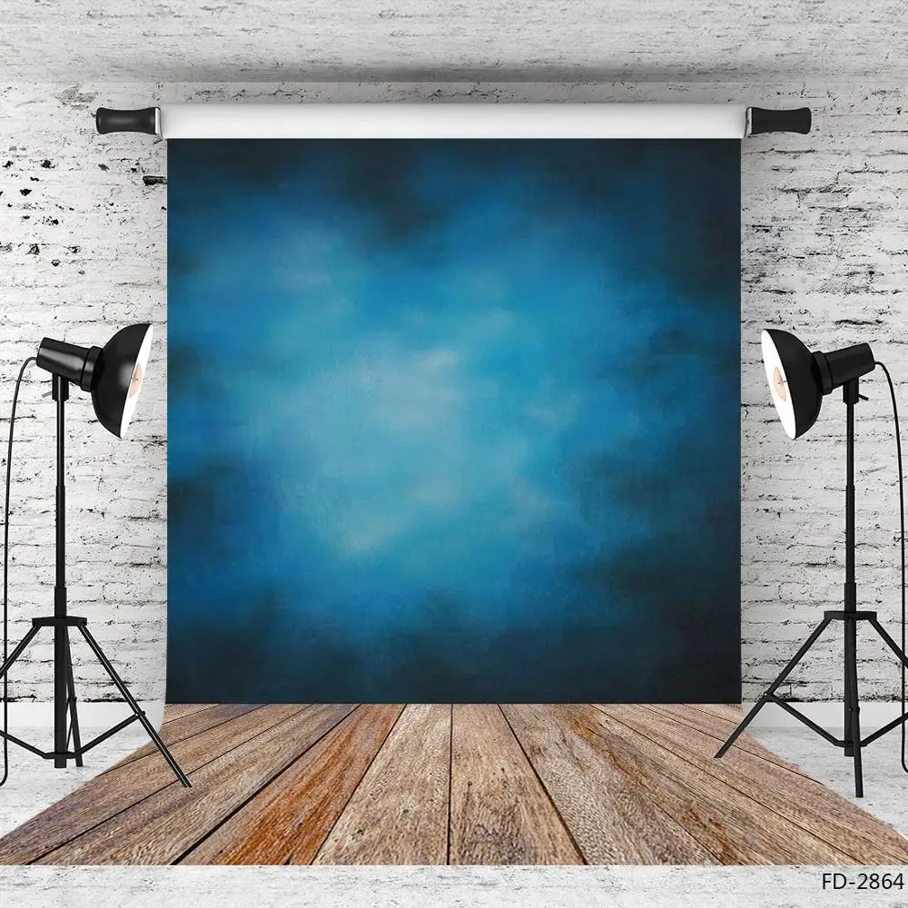 Starry Blue Gradient Photographic Backdrop for Vinyl Photo Studio Photoshoot Background for Children Baby Portrait Fond Photo