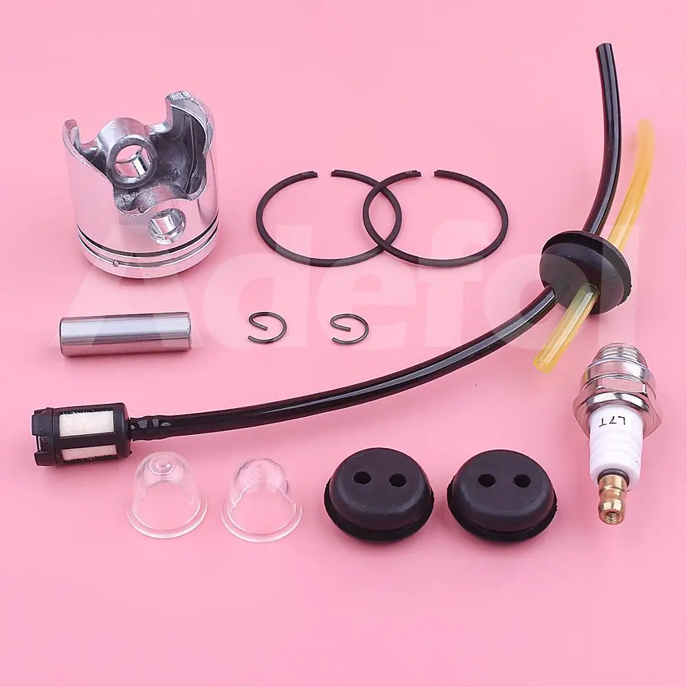 Pistón de 40mm para cortacésped 40-5 430 43cc 1E40F-5 40F-5, desbrozadora con línea de combustible, Kit de bujías de bombilla de imprimación