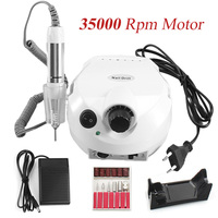 Nail Drill Machine 35000RPM Pro Manicure Machine Apparatus For Manicure Pedicure Kit Electric Nail File With Cutter Nail Tool