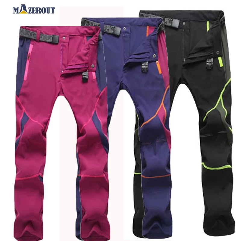 2025 Women Patchwork Hiking Pants Summer Thin Elastic Breathable Quick Dry Fishing Camping Cycling Outdoor Sports Men Trousers