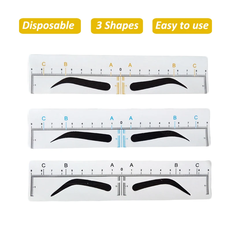 Disposable Microblading Eyebrow Ruler Sticker Permanent Makeup Accessories Supplies Eyebrow Stencil Tattoo Measure Shaping Tools