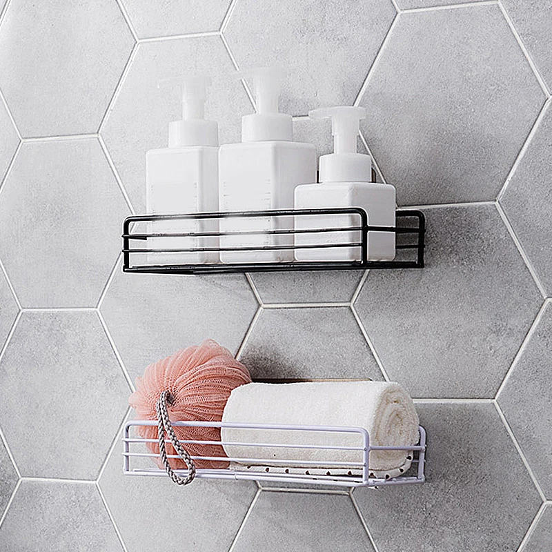 

Настенный стеллаж для хранения из нержавеющей стали, без перфорации, кухня, ванная комната, туалет, монтируемая полка