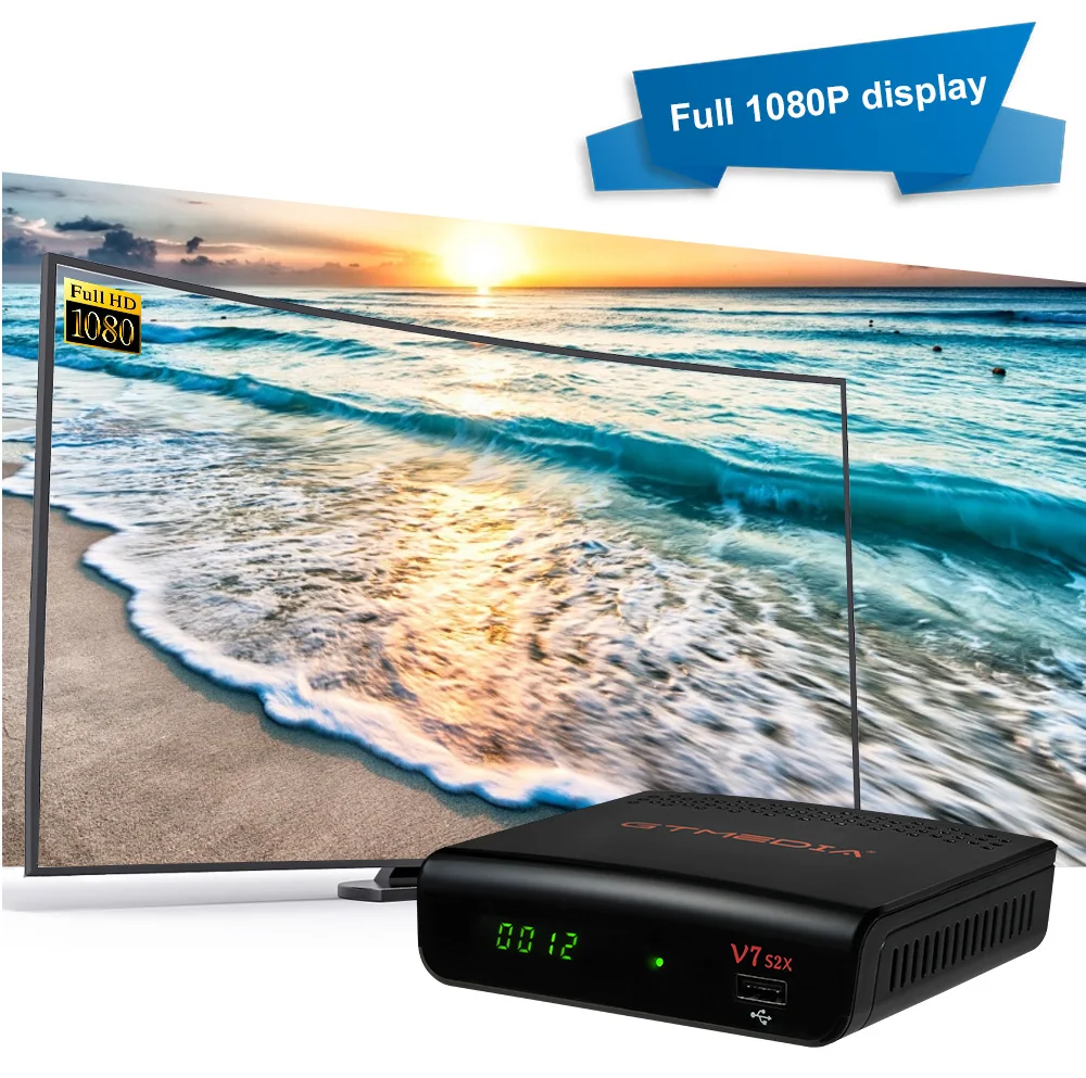 V7 S2X DVB-S/S2 1080P Satellite Receiver With USB WIFI Digital Receptor H.265 Freesat Support Biss PowerVu Accessories