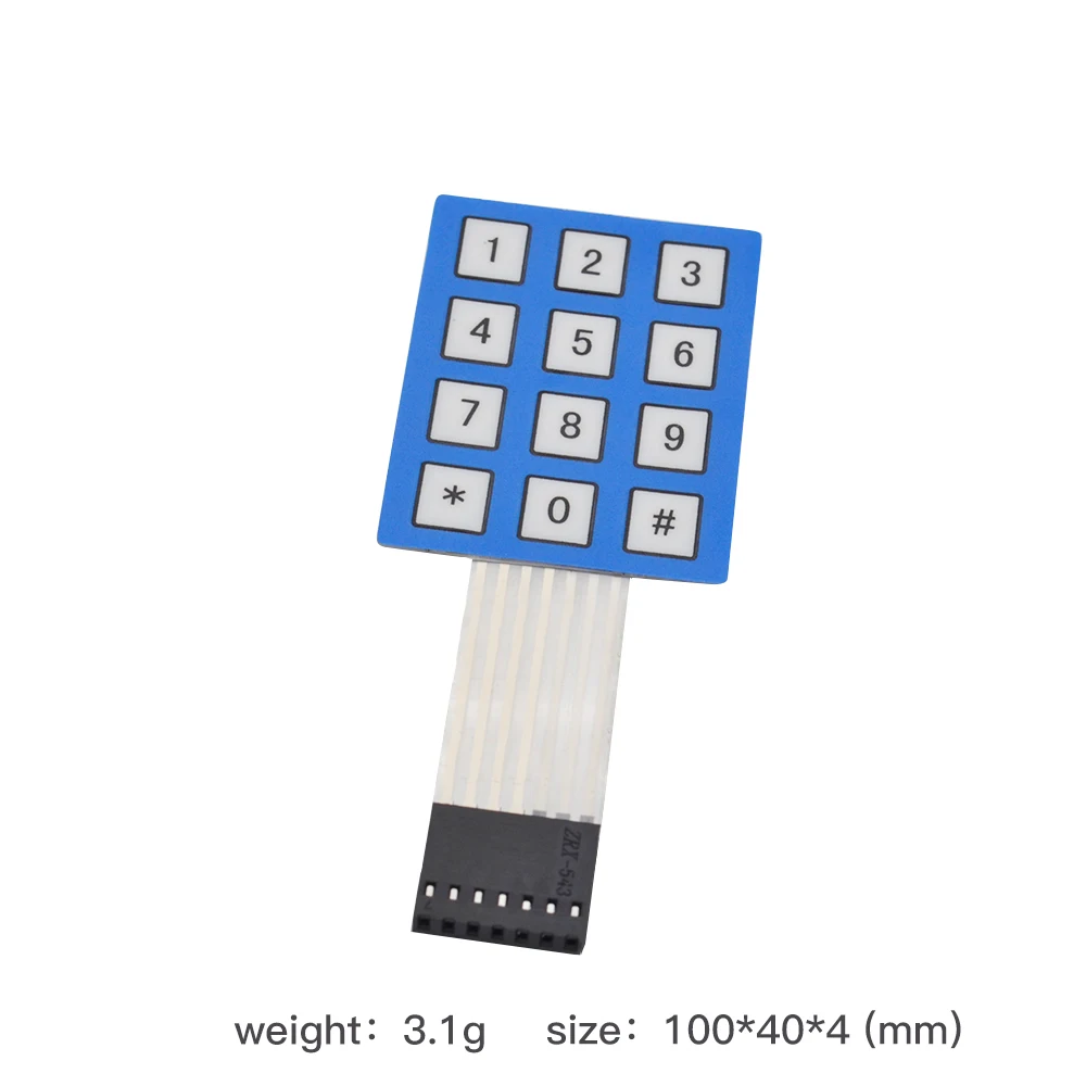 High Sensitivity1/2/12/20Key Membrane Switch Keypad 3*4/ 4*5Matrix Array Matrix Keyboard for Arduino/Robot Car DIY accessories