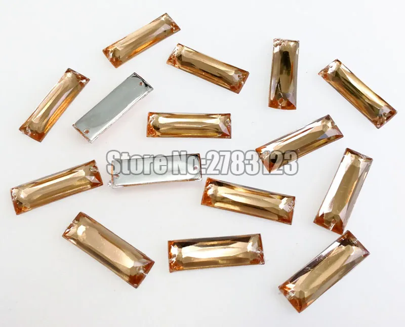 Big Bag Groothandel 8x24mm7x21mm5x15mm5x10mm Rechte Strip Shape Acryl Plaksteen Naaien Strass Diy Kleding Ambachten