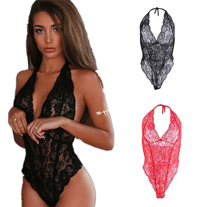 Sexy Lingerie Tights Sex Clothing Women\'s Sexy Lace Tights Sexy Lingerie Pajamas Lace Transparent Teddy Suit Tights Bodysuit